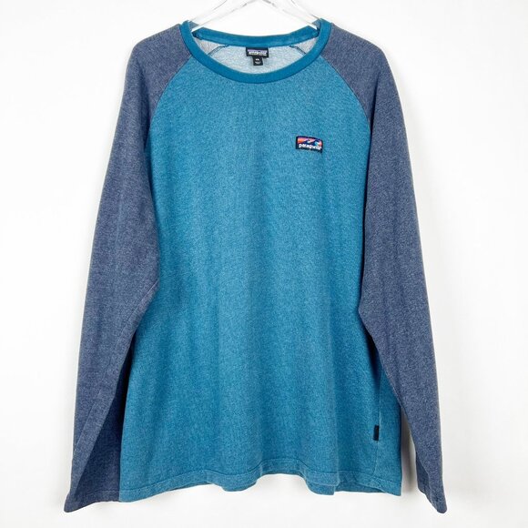 Patagonia Board Short Label Lightweight Crew Sweatshirt Men's XXL Big Sur Blue - Picture 12 of 12